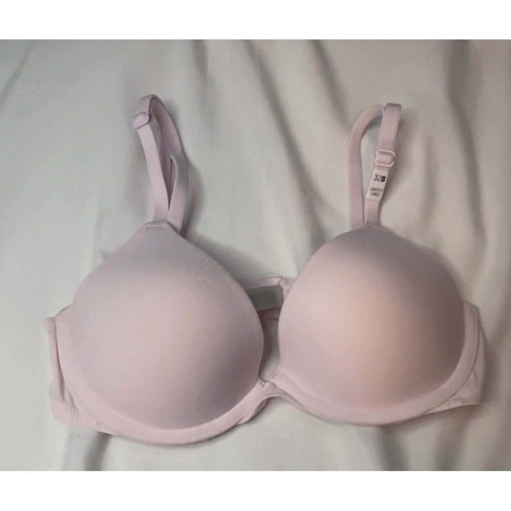 Victoria's Secret Pink Wear Everywhere T-Shirt Lightly Lined Bra NWT 32B Pink